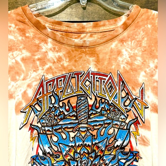 EUC Affliction Firethorn Rock Tie Dye Graphic Tee Sz XL - Picture 13 of 14